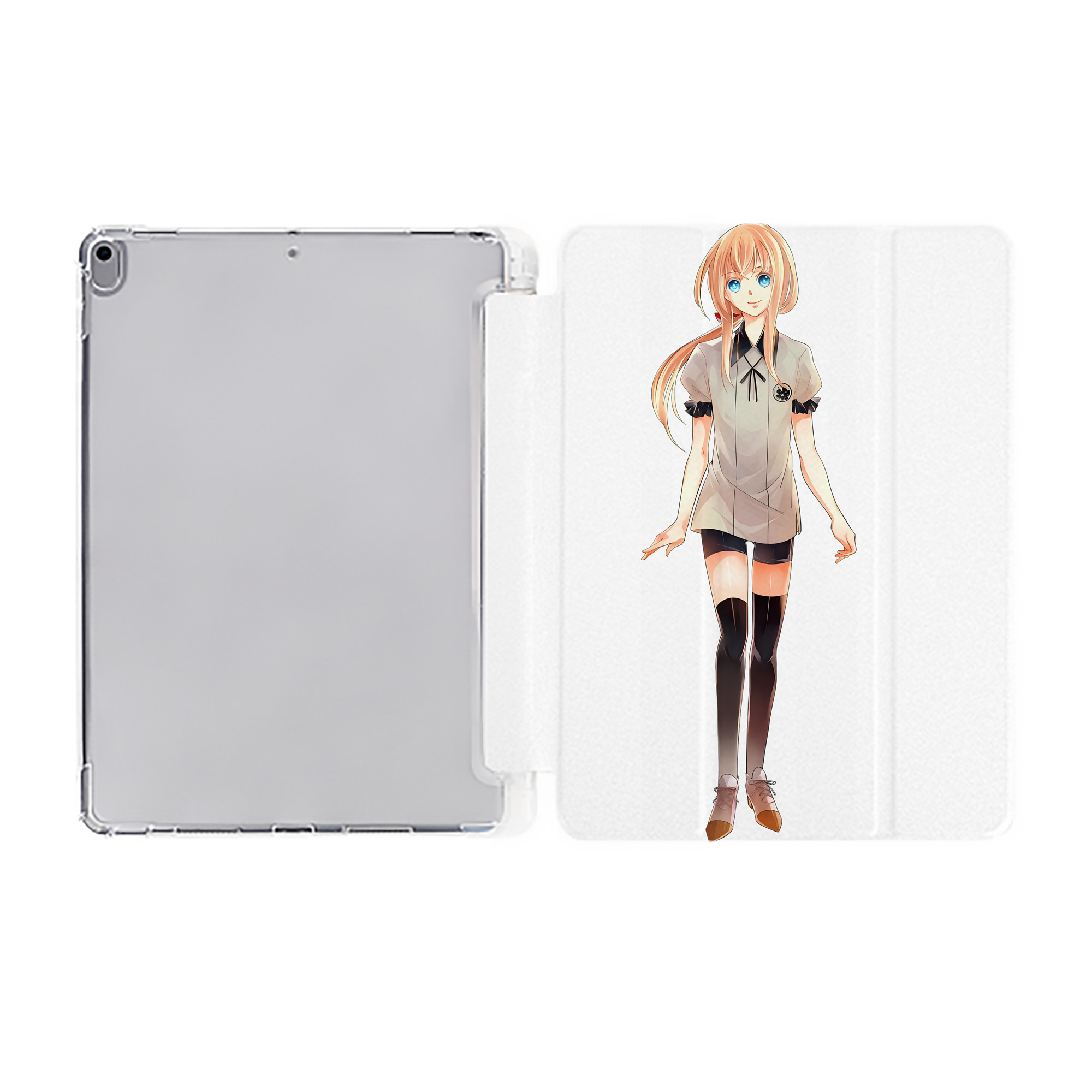 （画像用） 刀剣乱舞 Touken Ranbu IPad ケース ペン収納付き 三つ折りスタンド PUレザー×シリコン 対応機種9.5/10.5/10.9インチ